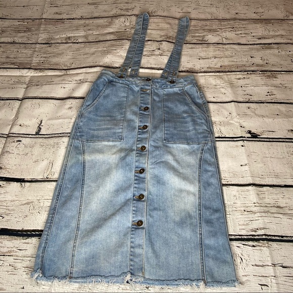 DownEast Denim Skirt with Suspenders Size S - Picture 11 of 11